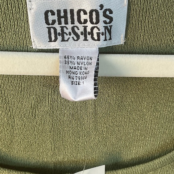 Chico’s Design Apparel Lucie 3 Sleeveless Knit Aspen Green; NWT; M/8 - Picture 6 of 11